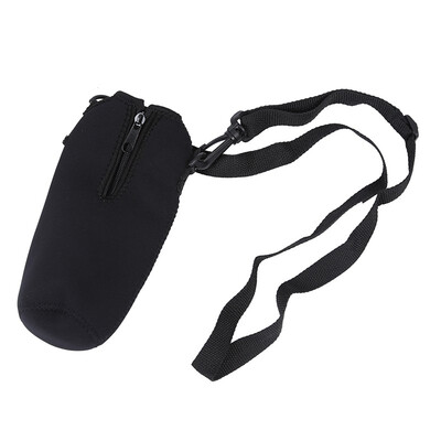 

UpperX Stainless Steel Bottle Insulator Outdoor Zipper Removable Straps Neoprene Black
