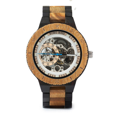 

BOBO BIRD wooden skeleton mechanical watch R05