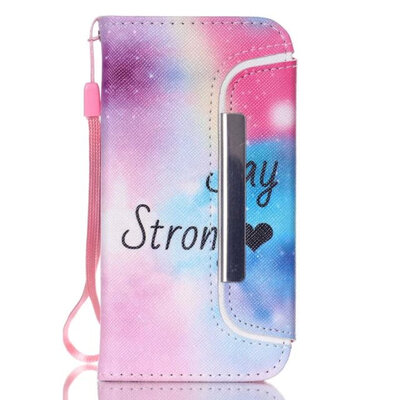 

MITI Leather Split Covers with Lanyard Case For Iphone 6plus Wallet Folded Frame Card Slot Full Phone Phone Cases For Iphone 5C