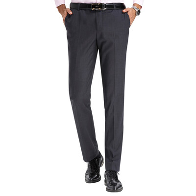 

Red Bean Hodo Men Business Dress Slim Straight Men Men Purple Pants Gray 29