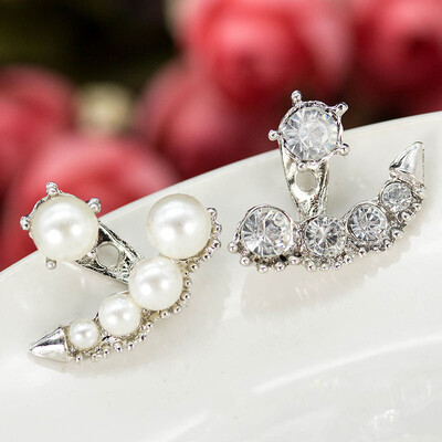 

MyMei Fashion Women Pearl Crystal Rhinestone Ear Ear Stud Earrings Jewelry Gift New
