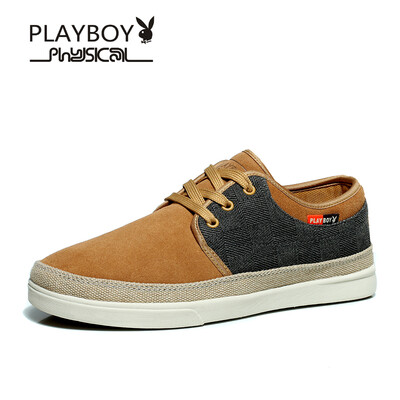 

PLAYBOY brand AutumnNewEngland style casualJointCharacteristicFull leather sneakerMens shoes