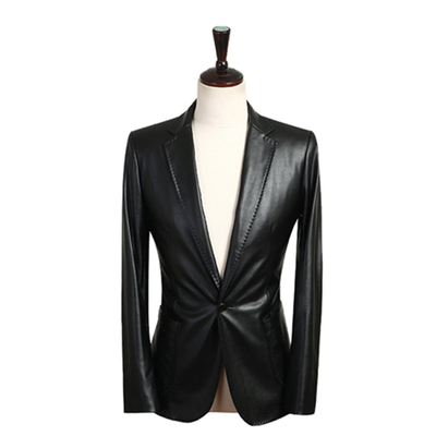 

Zogaa New Men's Slim Leather