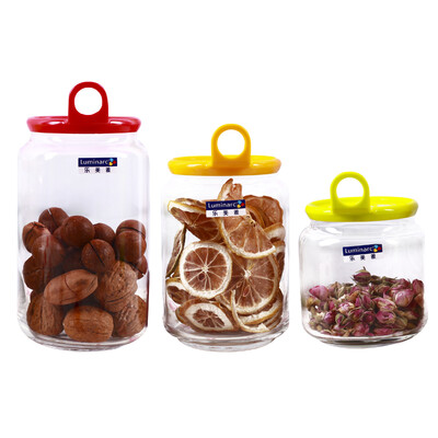 

Jingdong supermarket Lemei Luminarc 075 liters 3 installed condensate color storage dry fruit sealed cans fresh cans