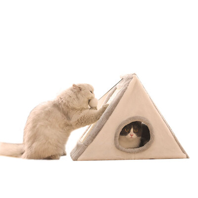 

Huayuan favors hoopet pet cat toys triangle grinding claws cat climbing frame cat hole cat litter claws vent cat shelf leisure toys