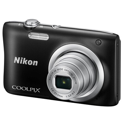 

Nikon (NIKON) Портативная цифровая камера Coolpix A100 (мегапиксельный экран с диагональю 2,7 дюйма в 2005 году 5-кратный оптический зум шириной 26 мм) черный