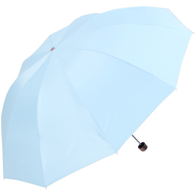 

Paradise umbrella UPF50 increased reinforcement of high-density polyester silver plastic three fold business sunny umbrella umbrella sky 33323E
