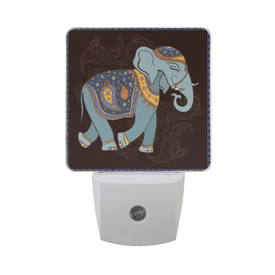 

ALAZA LED Night Light With Smart Dusk To Dawn SensorElephant Illustration Plug In Night Light