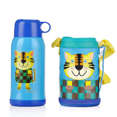 

Tiger Tiger Tiger Insulation Cup 304 Stainless Steel Cup Student Water Bottle with Cup Set Outdoor Cup MBJ-C06C-CT Tiger