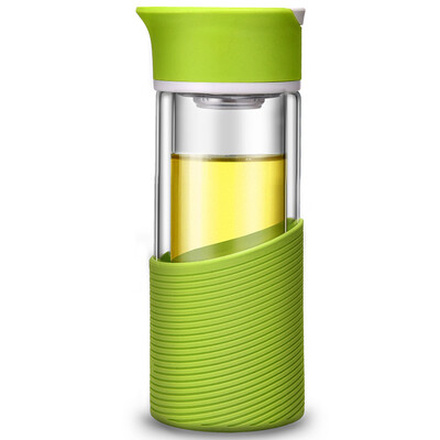 

Зеленые бусины lvzhu 280ml двухслойная стеклянная изоляция анти-жаркий ремень чай чай чай мужчины и женщины чашки B792 фрукты зеленый