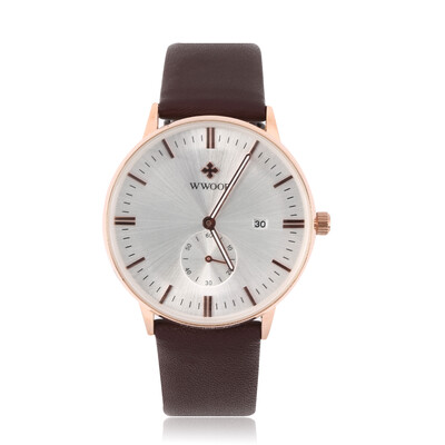 

WWOOR Luxury Men's Watches Faux Leather Quartz Analog Dress Wrist Watch