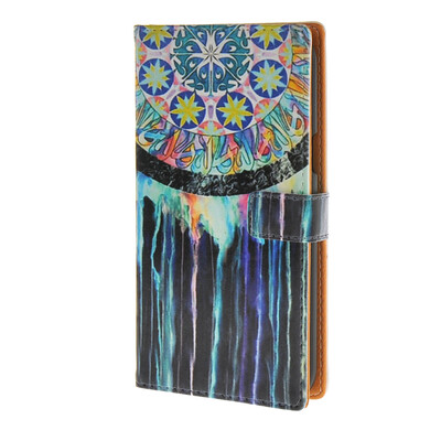 

MOONCASE Case for Samsung Galaxy J5 Case Watercolor Campanula Leather Flip Wallet Holder with Kickstand Back Case Cover A02