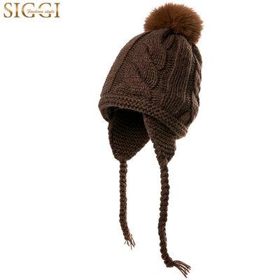 

Siggi SI99277 hat female autumn&winter wool wool hat wild thick double warm caps fashion fresh knit hat head cap coffee cap width 25CM