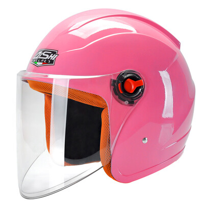 

Knight QISHI 631 pink electric motorcycle helmet male battery bicycle helmet ladies half helmet summer helmet winter warm locomotive full face helmet anti-fog lens code