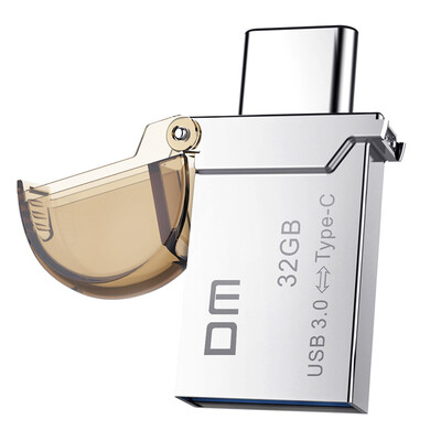 

ДМ PD019 OTG 64G (USB3.0 + тип C USB3.1 двойной интерфейс) высокоскоростной компьютер общего назначения У диска Мобильный металл (серебро)