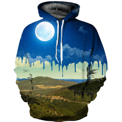 

Mens Hoodie 3D Printed Women Pullover Sweater