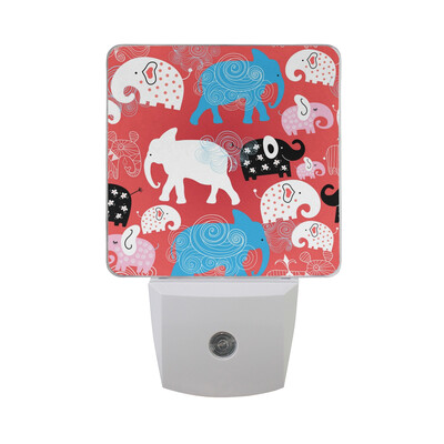 

ALAZA LED Night Light With Smart Dusk To Dawn SensorElephant Illustration Plug In Night Light