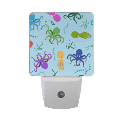 

ALAZA LED Night Light With Smart Dusk To Dawn SensorOctopus Red Plug In Night Light