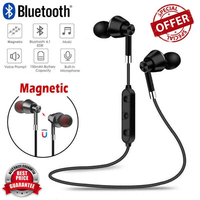 

Wireless Bluetooth Sport Earphones Stereo Headphones Sweatproof Earbud Headset