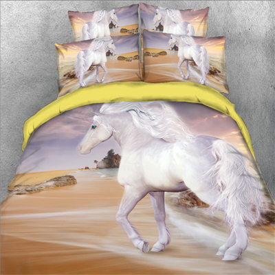 

3D Unicorn&Seaside Printed 4-Piece Bedding Sets