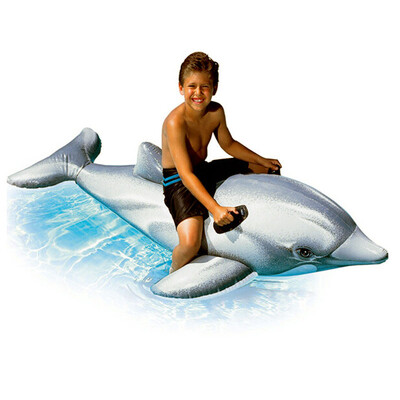 

INTEX 58535 Dolphin Mount Children Inflatable Water Mount Baby Play Water Toys 175 66cm