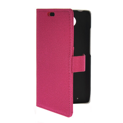 

MOONCASE Slim Leather Side Flip Wallet Slot Pouch Stand Shell Back ЧЕХОЛ ДЛЯ Motorola Moto Droid Turbo XT1254 Hot pink