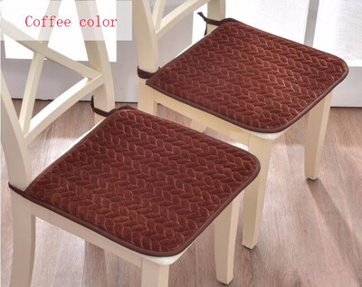 

2pcs Seat Cushion Soft Seat Cover Non-slip Chair Cushion Coffee Square Chair Pad Can Be Fixed On Chair 404045455050