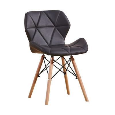 

Modern restaurant used wooden legs dining leather chair