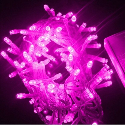 

mymei Xmas проблескового огня свадьбу 8.5m 110v 100 привело нас Plug - струнный легких розовый
