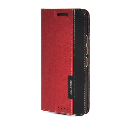 

MOONCASE Кожа Флип сторона кошелек Слот для карты Чехол Подставка тонкий чехол для HTC One М9 красный черный