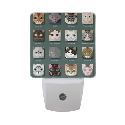 

ALAZA LED Night Light With Smart Dusk To Dawn SensorCalm Cat Eye Macro Plug In Night Light