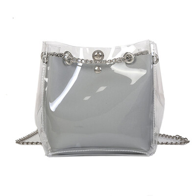 

Mini Ladies Bag Transparent Handbag Shoulder Bag Clutch Candy Colors Teenage Girls Crossbody New Bags