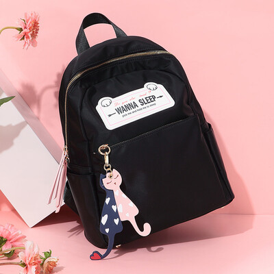 

JUST STAR Backpack Lady Korean Light Soft Large Capacity Bag Travel Backpack Tide 842 Swan White