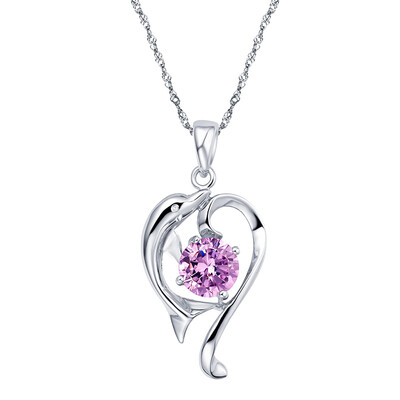 

Thousands of Sea Wind Findwind Dolphin の の Crystal Necklace Purple SX044