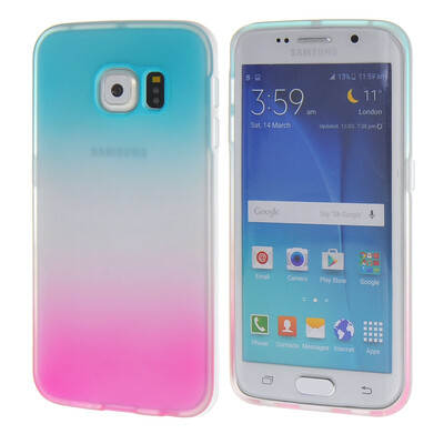 

MOONCASE Galsxy S6 Edge случай Радуга Гибкая Прочный силиконовый гель ТПУ Дело Чехол тонкий / A07