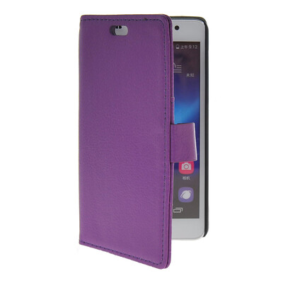 

MOONCASE Slim Leather Flip Wallet Card Pouch with Kickstand Shell Back ЧЕХОЛ ДЛЯ Huawei Honor 6 Purple