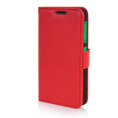 

MOONCASE High quality Leather Wallet Flip Card Slot Pouch Stand Shell Back ЧЕХОЛ ДЛЯ Nokia X Red
