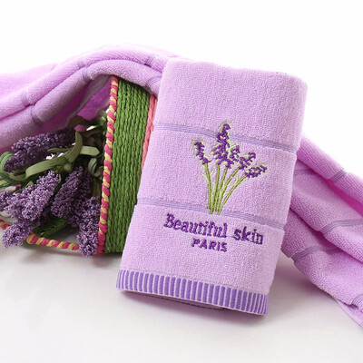 

1 Piece High Quality 100 Cotton 3475cm Lavender Face Towel Soft Absorbent Romatic Lovers Towel Gift Bath Accesory