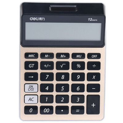 

(Deli) 1575 модель модель Alice head динамический настольный калькулятор золото