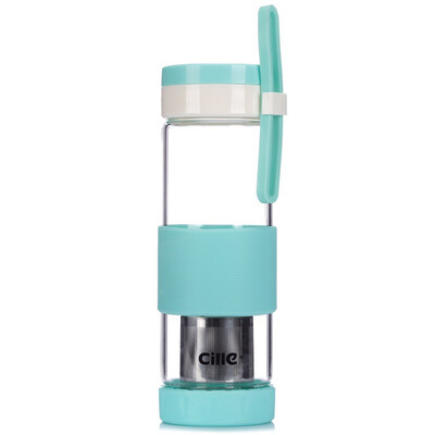 

Jingdong supermarket] Xi Le high borosilicate glass heat-resistant filter bubble cups fashion portable home office glass blue BL-1689