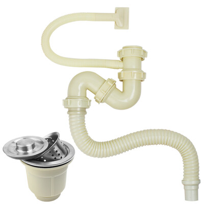 

DEZHONG 7019 kitchen sink drainer sink single tank deodorant lower water pipe set