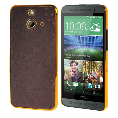 MOONCASE Flash Flake Skin Gold Chrome Hard Back Case Cover for HTC One E8 Purple