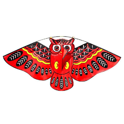 

43 x 20 Inch Colorful Cartoon Owl Flying Kite with Kite Line Outdoor Toy for