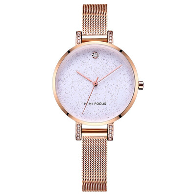 

BOFUTE Fashion Womens Watch Business Woman Quartz Watches Japanese Movement Waterproof Metal Mesh Belt 0160L
