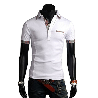 

Zogaa New Mens Polo Shirt Fashion Simple Contrast Color
