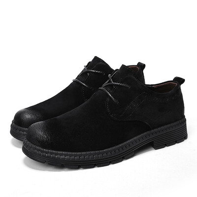 

2018 suede shoes mens shoes leather England mens casual shoes retro shoes shoes tide shoes with low shoes