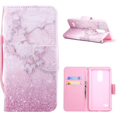 

MOONCASE Huawei P20 Lite painted leather case with small hand rope - pink white MOONCASE marble