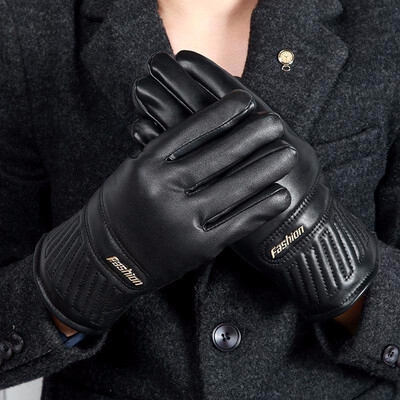 

Natural sheepskin making real fur gloves winter mens riding warm protection 2018 new hot sale discount high quality outdoor