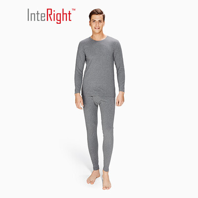 

INTERIGHT Mens Elastic Round Neck Printed Underwear on Green XXL