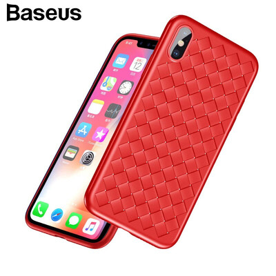 

Baseus Luxury Grid Pattern Case Apple X mobile phone shell iPhoneX Cover breathable Case